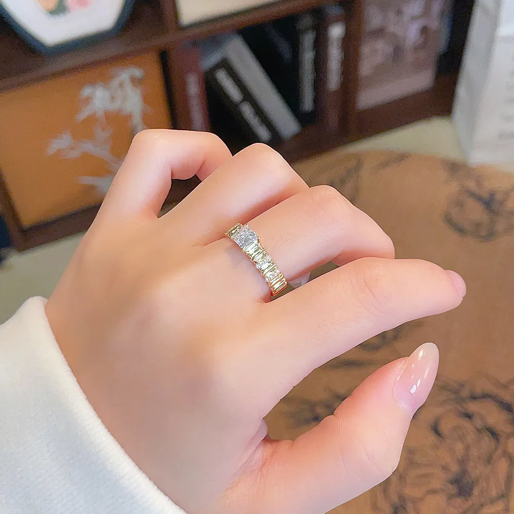 0.63 ct Vintage Princess-Cut Lab-Grown Diamond Ring in 18K Yellow Gold – APYFR0378-Y