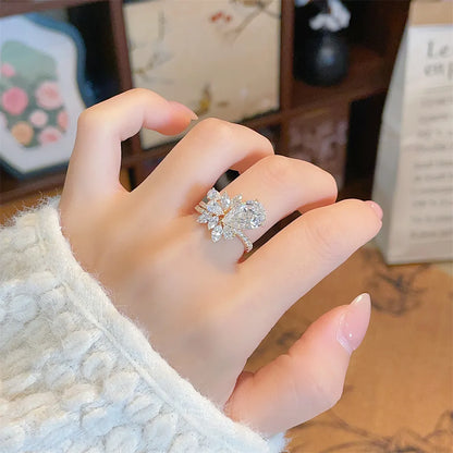3.12 ct Statement Pear-Cut Lab-Grown Diamond Ring in 18K Yellow Gold