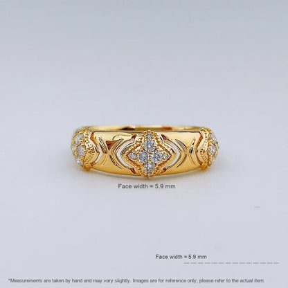 0.2 ctw Celestial Round-Cut Lab-Grown Diamond Band in 18K Yellow Gold – APYFR0388-Y