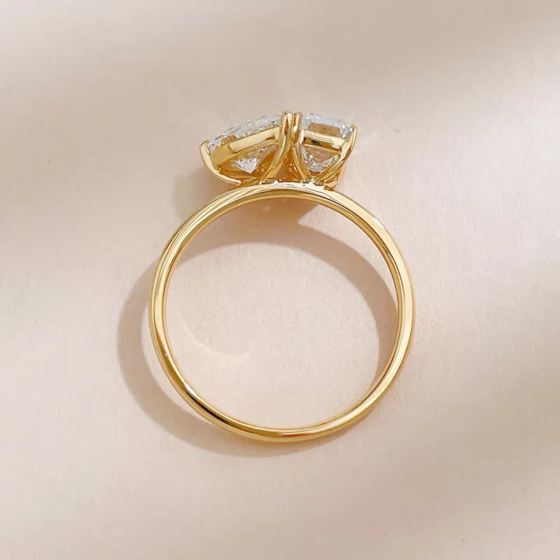 2.12 ctw Vintage Mixed-Cut Lab-Grown Diamond Ring in 18K Yellow Gold – APYFR0392-Y