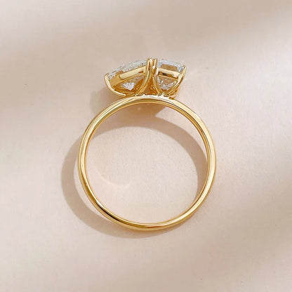 2.12 ctw Vintage Mixed-Cut Lab-Grown Diamond Ring in 18K Yellow Gold – APYFR0392-Y