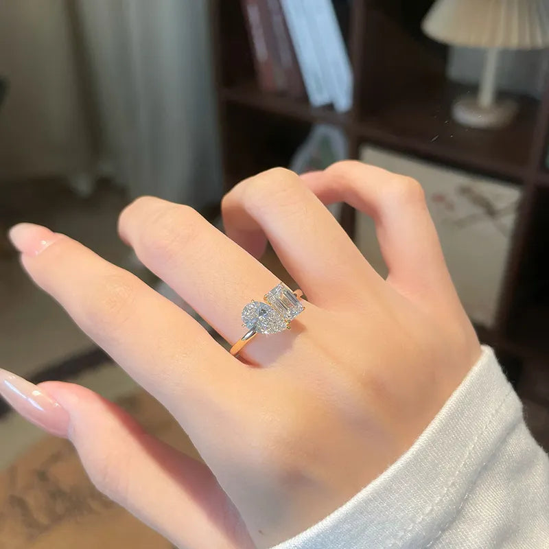 2.12 ctw Vintage Mixed-Cut Lab-Grown Diamond Ring in 18K Yellow Gold – APYFR0392-Y