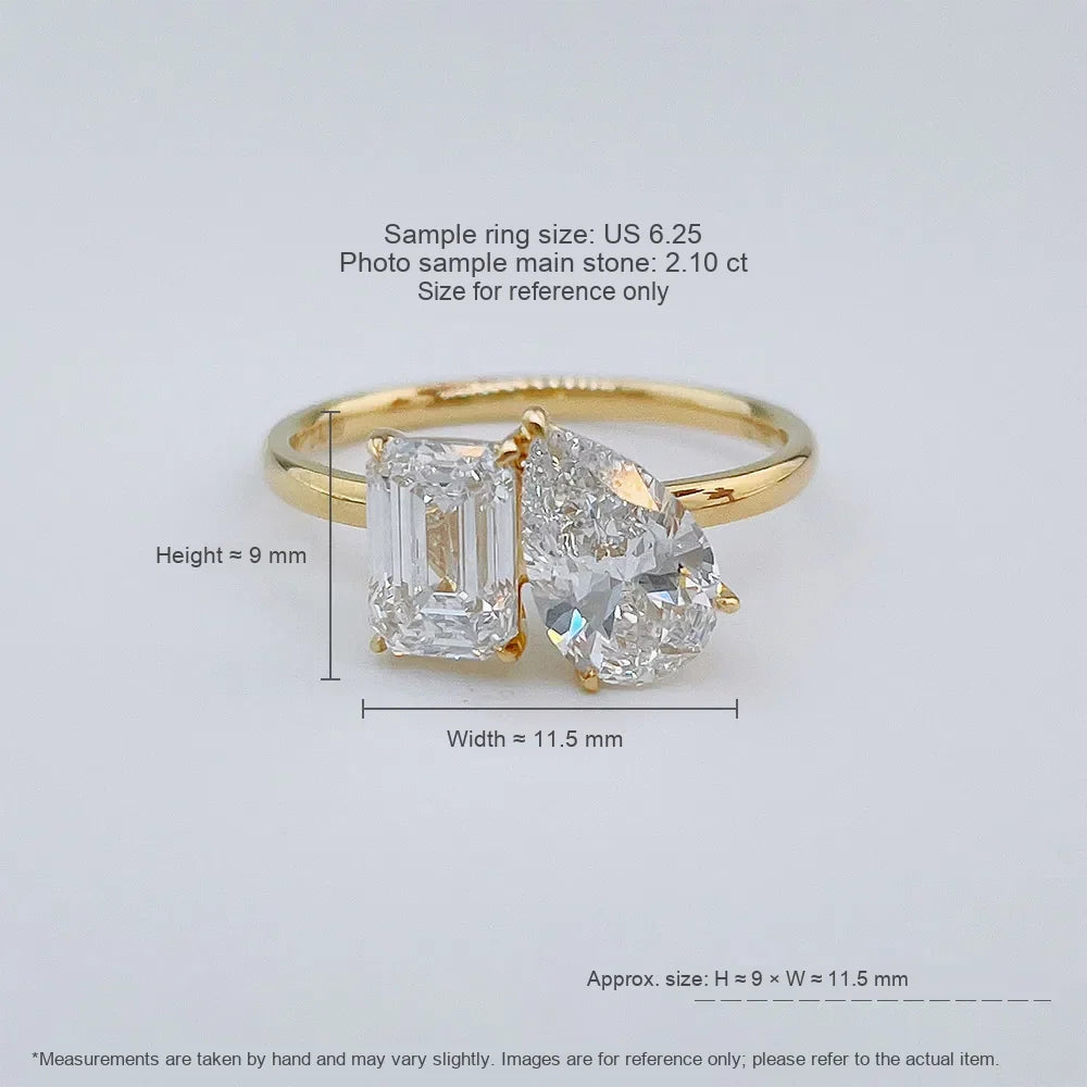2.12 ctw Vintage Mixed-Cut Lab-Grown Diamond Ring in 18K Yellow Gold – APYFR0392-Y