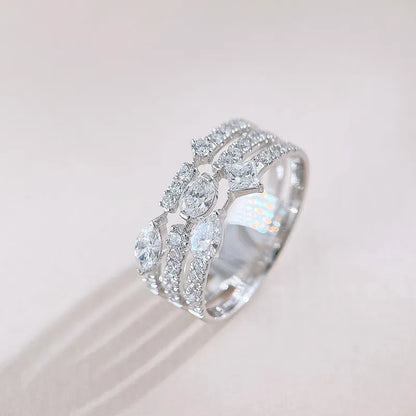 1.1 ctw Celestial Mixed-Cut Lab-Grown Diamond Band in 18K White Gold – APYFR0394-W