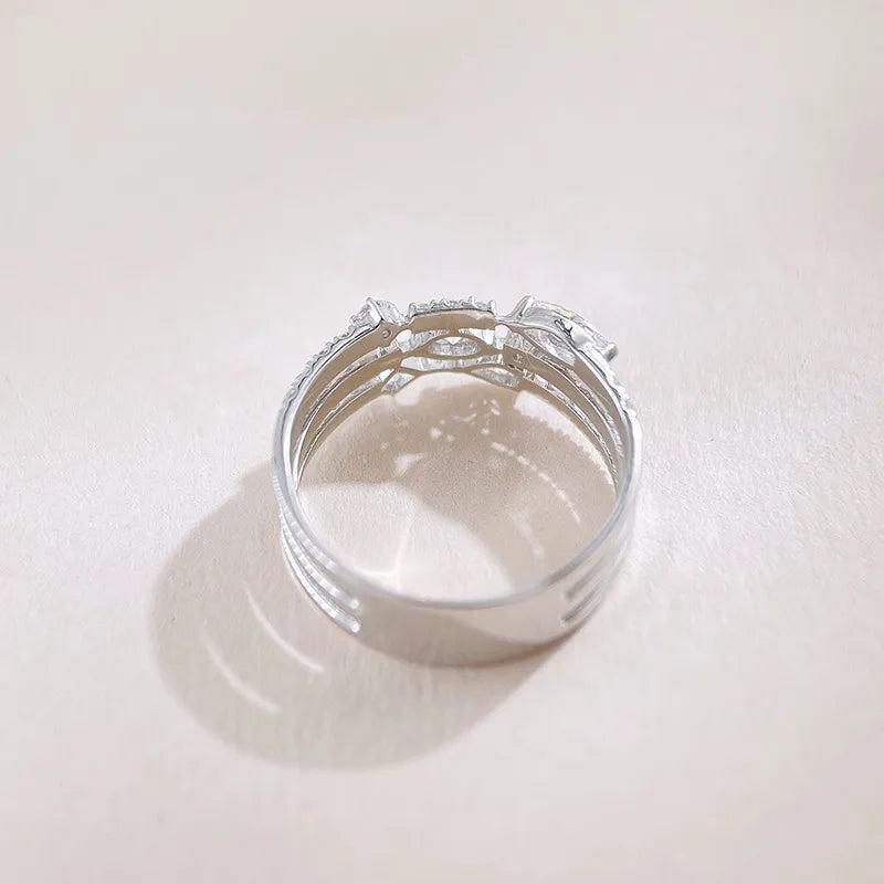 1.1 ctw Celestial Mixed-Cut Lab-Grown Diamond Band in 18K White Gold – APYFR0394-W