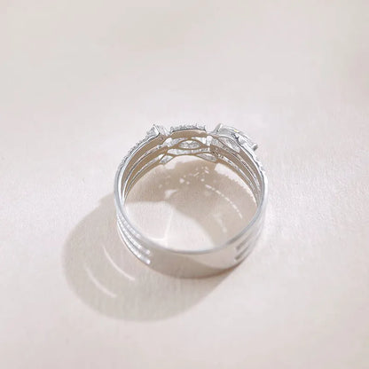 1.1 ctw Celestial Mixed-Cut Lab-Grown Diamond Band in 18K White Gold – APYFR0394-W