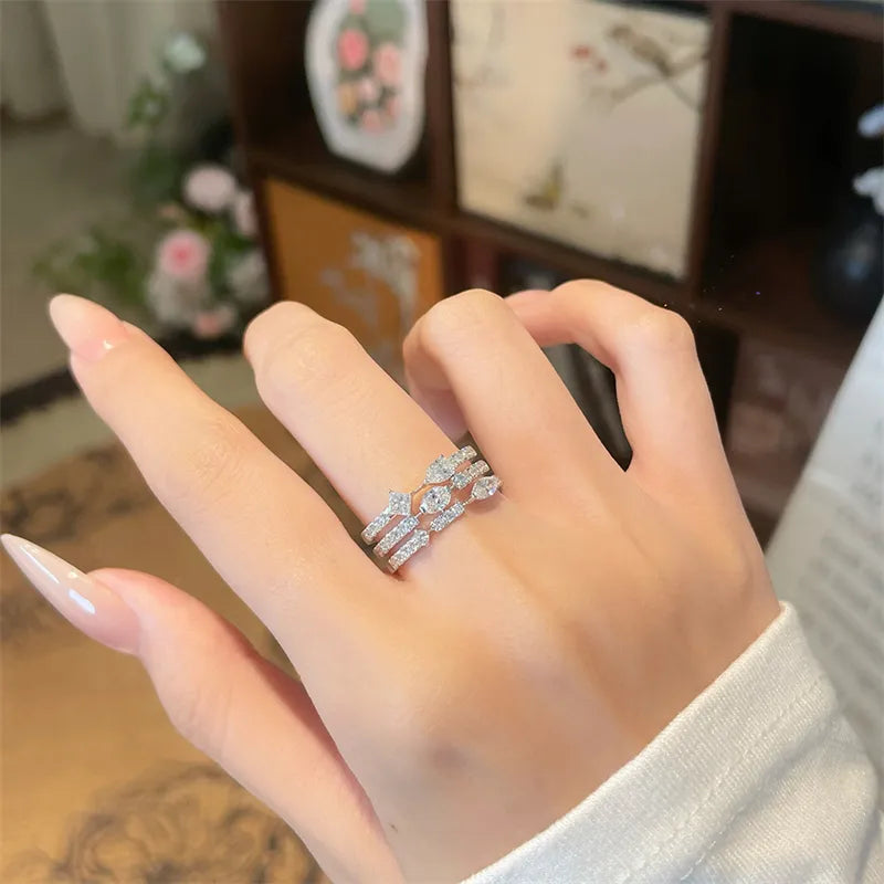 1.1 ctw Celestial Mixed-Cut Lab-Grown Diamond Band in 18K White Gold – APYFR0394-W