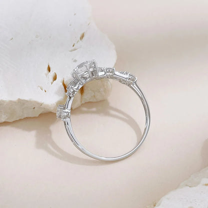 0.54 ct Celestial Six-Prong Round-Cut Lab-Grown Diamond Ring in 18K White Gold – APYFR0395-W
