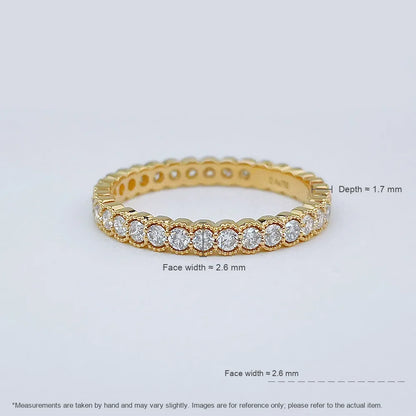 0.71 ctw Statement Stackable Round-Cut Lab-Grown Diamond Band in 18K Yellow Gold – APYFR0397-Y