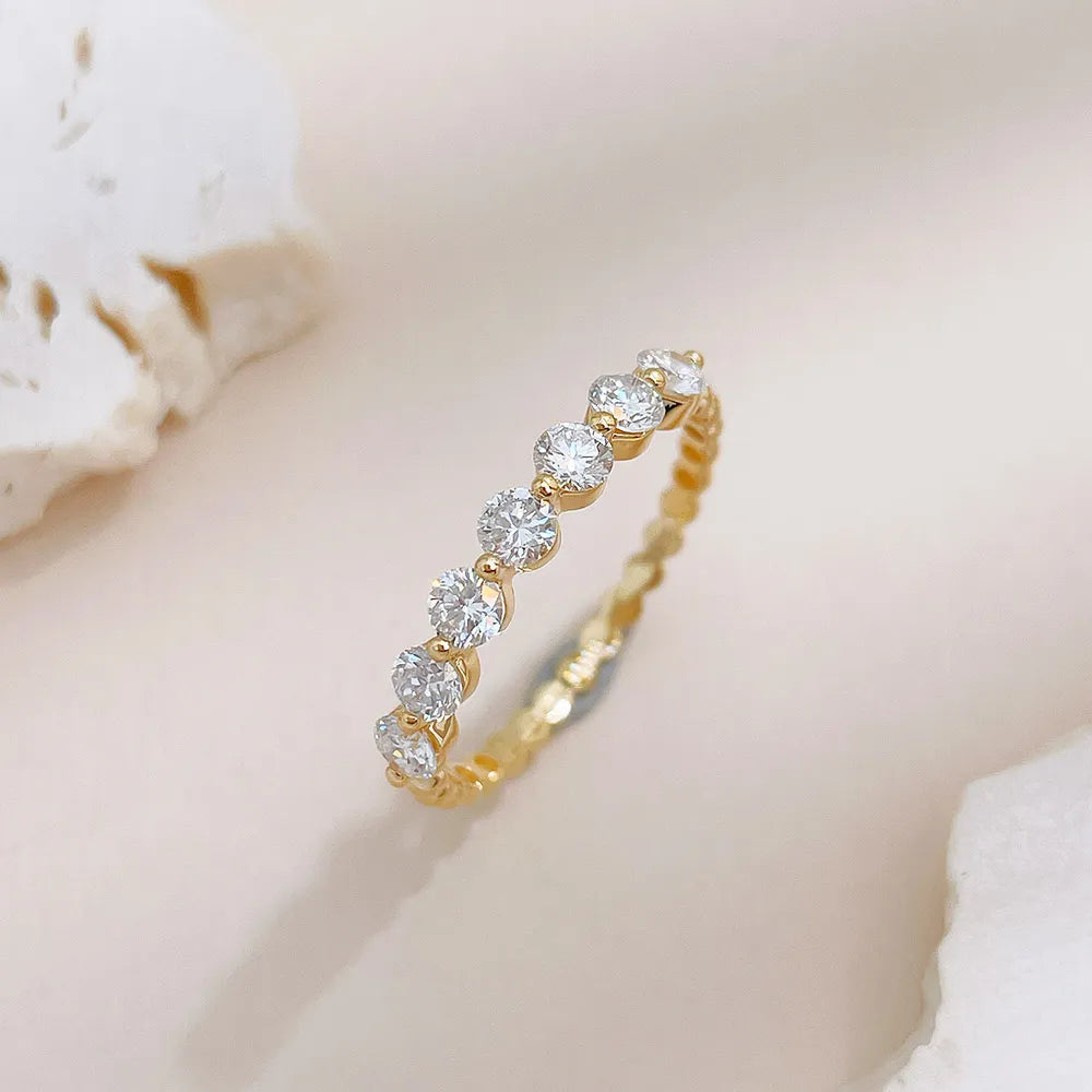 0.6 ctw Celestial Oval-Cut Lab-Grown Diamond Band in 18K Yellow Gold