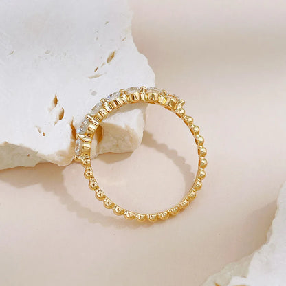 0.6 ctw Celestial Oval-Cut Lab-Grown Diamond Band in 18K Yellow Gold