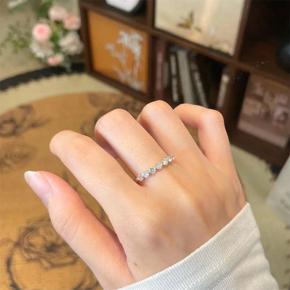 0.6 ctw Celestial Oval-Cut Lab-Grown Diamond Band in 18K Yellow Gold