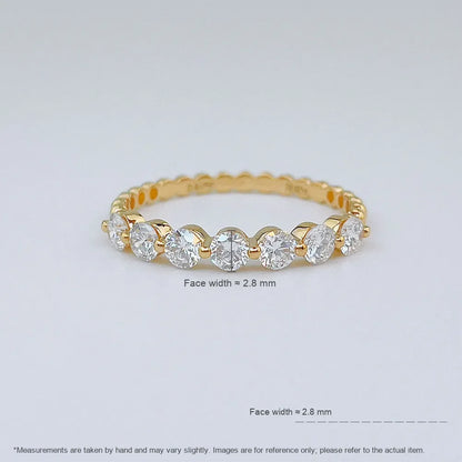 0.6 ctw Celestial Oval-Cut Lab-Grown Diamond Band in 18K Yellow Gold