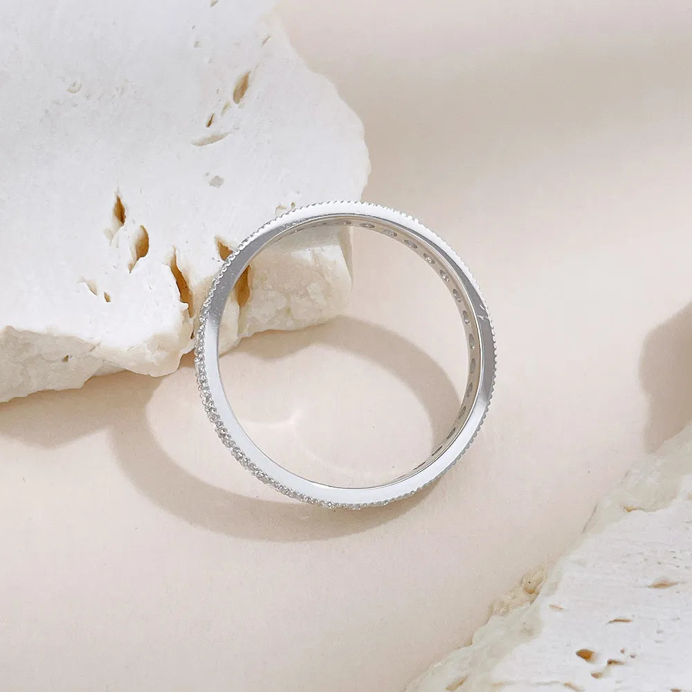 0.49 ctw Statement Stackable Princess-Cut Lab-Grown Diamond Band in 18K White Gold
