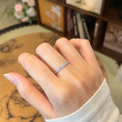 0.49 ctw Statement Stackable Princess-Cut Lab-Grown Diamond Band in 18K White Gold