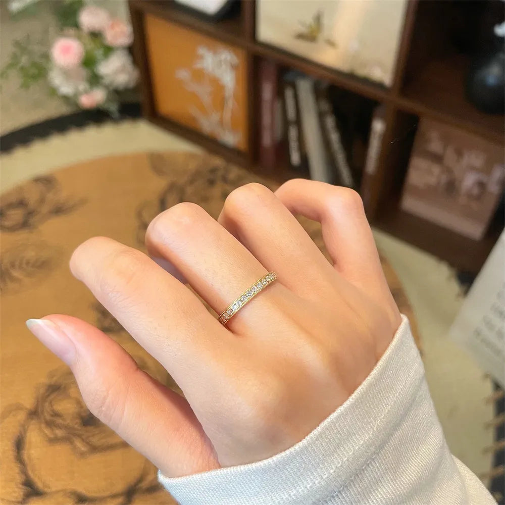 0.51 ctw Statement Stackable Round-Cut Lab-Grown Diamond Band in 18K Yellow Gold – APYFR0399-Y