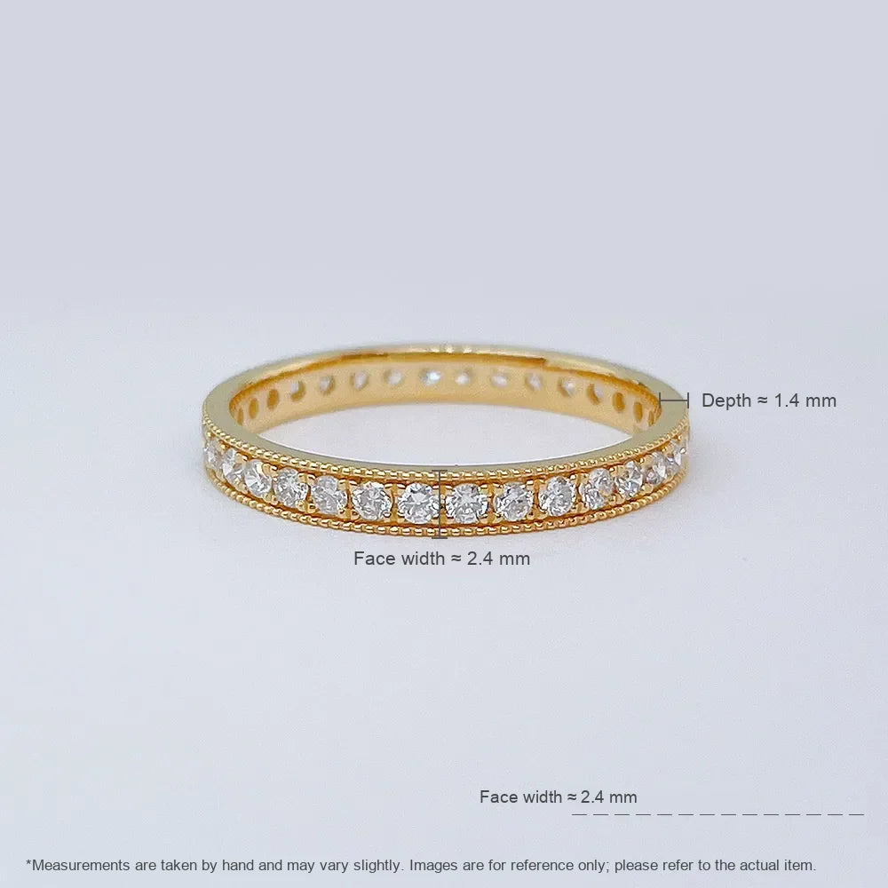 0.51 ctw Statement Stackable Round-Cut Lab-Grown Diamond Band in 18K Yellow Gold – APYFR0399-Y