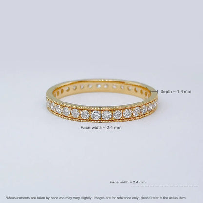 0.51 ctw Statement Stackable Round-Cut Lab-Grown Diamond Band in 18K Yellow Gold – APYFR0399-Y