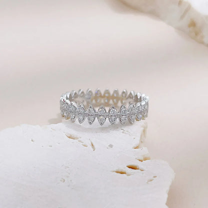 0.54 ctw Marquise-Cut Lab-Grown Diamond Band in 18K White Gold