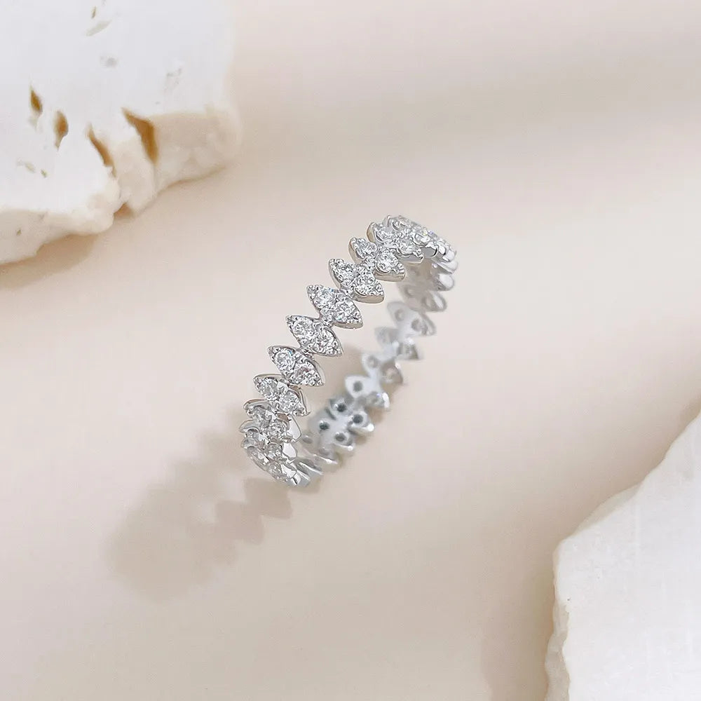 0.54 ctw Marquise-Cut Lab-Grown Diamond Band in 18K White Gold