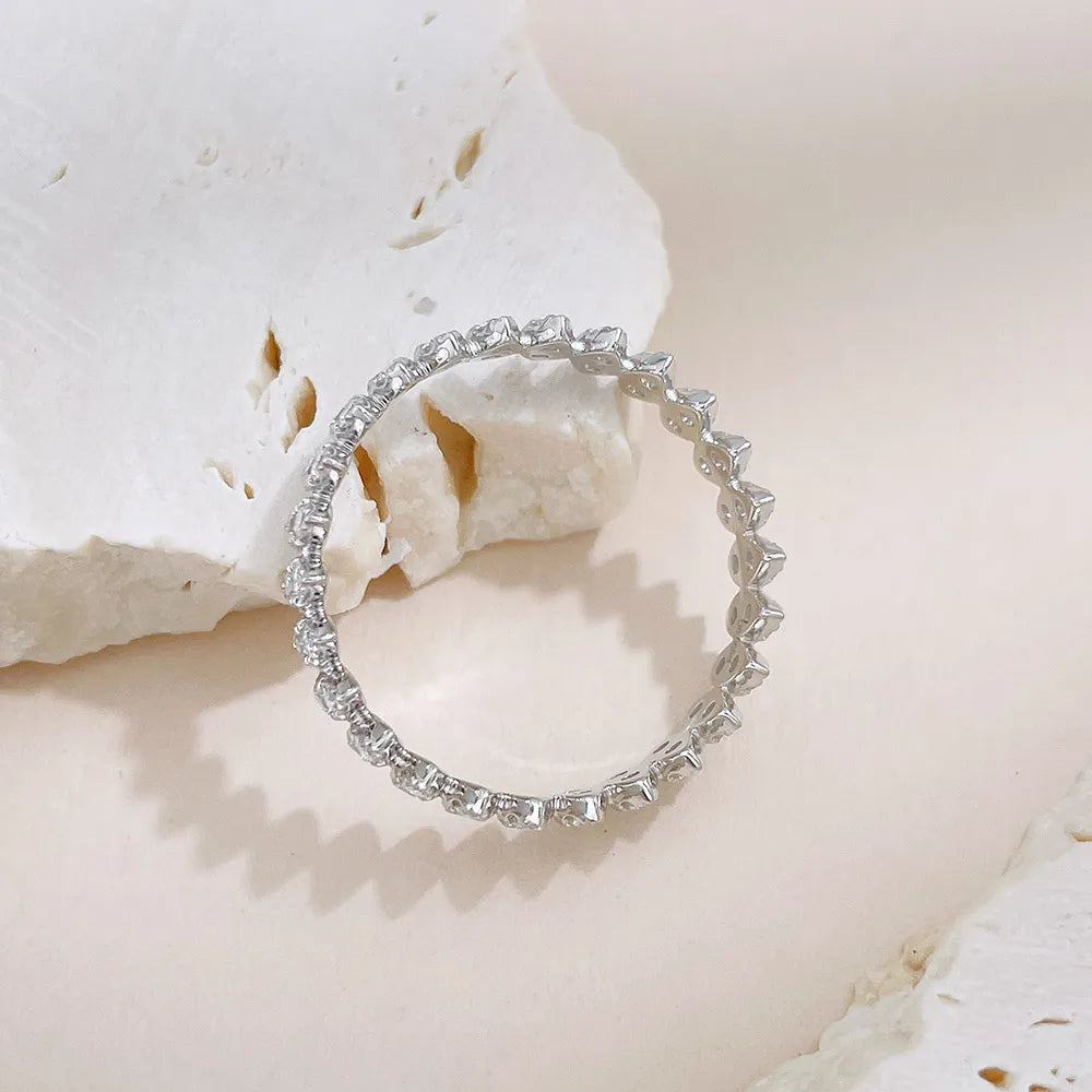 0.54 ctw Marquise-Cut Lab-Grown Diamond Band in 18K White Gold