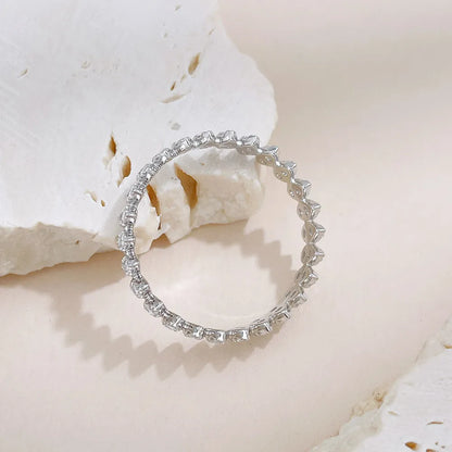 0.54 ctw Marquise-Cut Lab-Grown Diamond Band in 18K White Gold