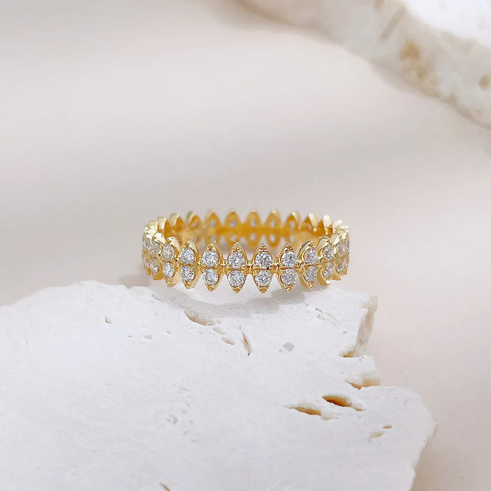 0.55 ctw Marquise-Cut Lab-Grown Diamond Band in 18K Yellow Gold