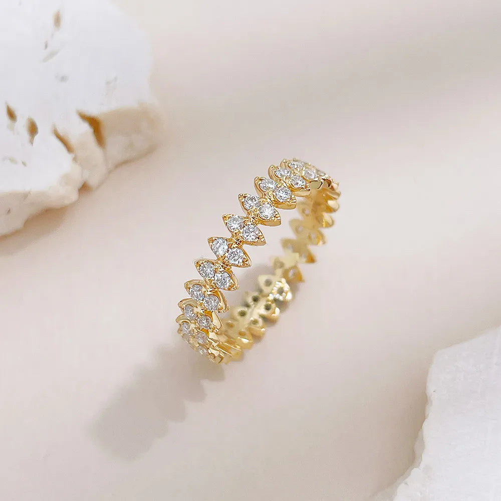 0.55 ctw Marquise-Cut Lab-Grown Diamond Band in 18K Yellow Gold