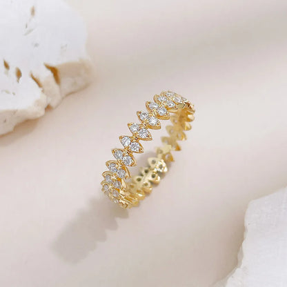 0.55 ctw Marquise-Cut Lab-Grown Diamond Band in 18K Yellow Gold