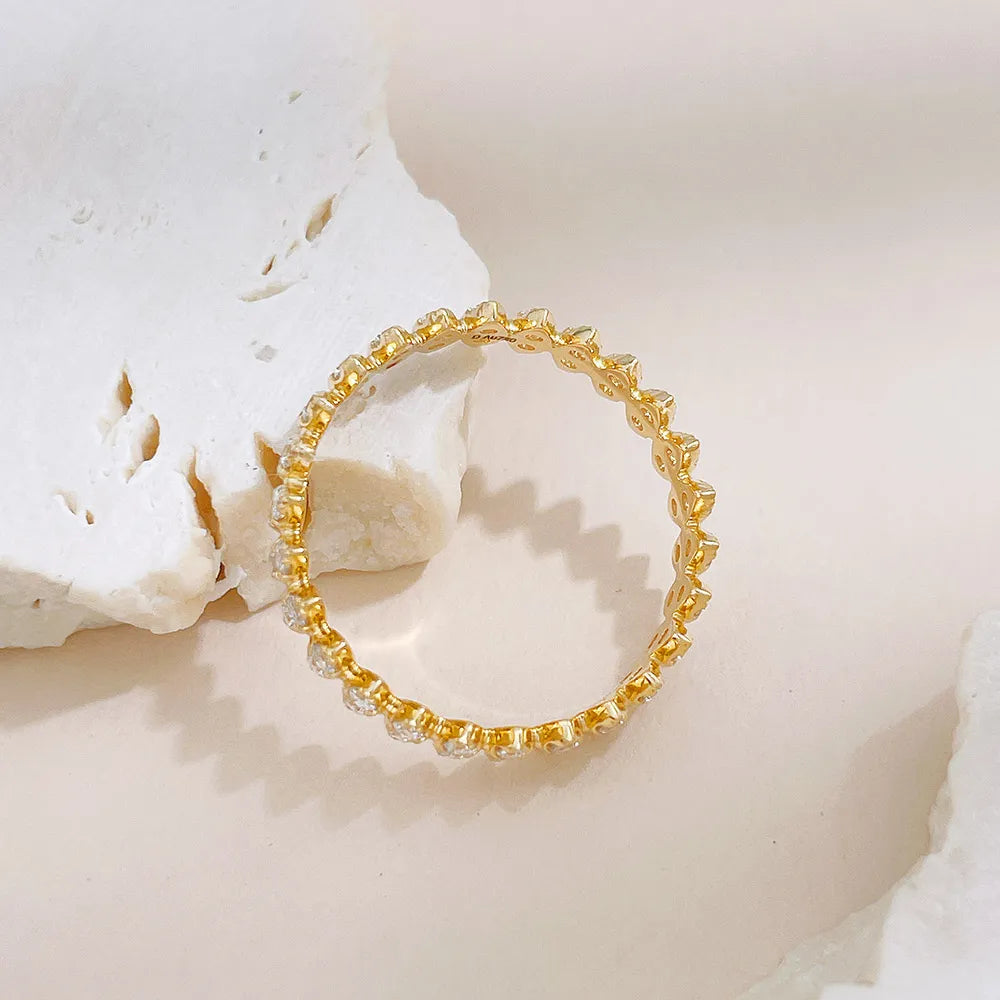 0.55 ctw Marquise-Cut Lab-Grown Diamond Band in 18K Yellow Gold