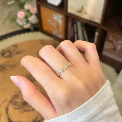 0.55 ctw Marquise-Cut Lab-Grown Diamond Band in 18K Yellow Gold