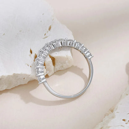 0.83 ctw Minimalist Round-Cut Lab-Grown Diamond Band in 18K White Gold