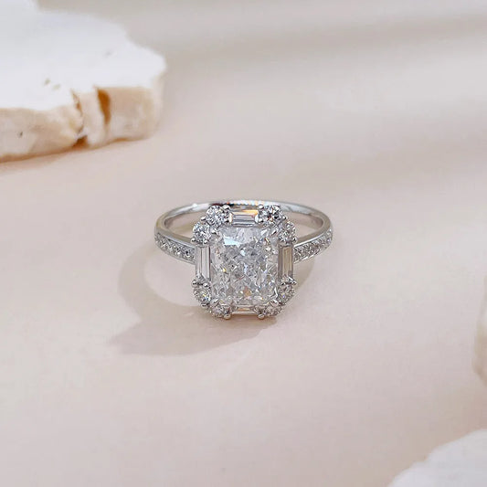 2.14 ct Statement Four-Prong Radiant-Cut Lab-Grown Diamond Ring in PT950 Platinum – APYFR0404-PT