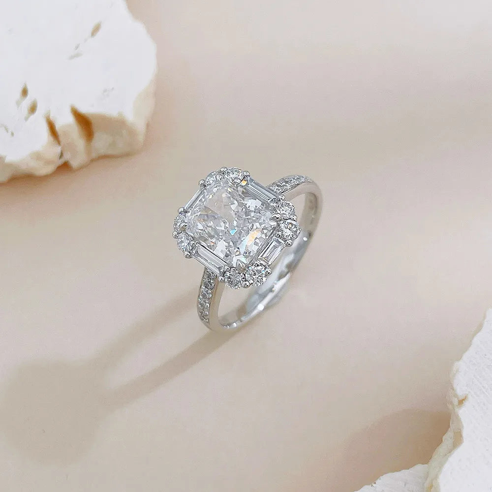 2.14 ct Statement Four-Prong Radiant-Cut Lab-Grown Diamond Ring in PT950 Platinum – APYFR0404-PT