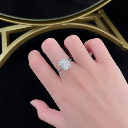 2.14 ct Statement Four-Prong Radiant-Cut Lab-Grown Diamond Ring in PT950 Platinum – APYFR0404-PT