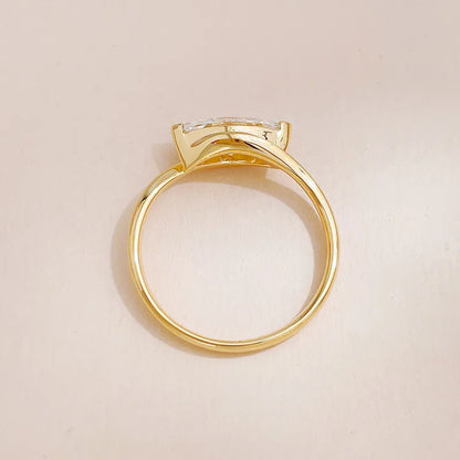 1.09 ct Minimalist Marquise-Cut Lab-Grown Diamond Solitaire Ring in 18K Yellow Gold