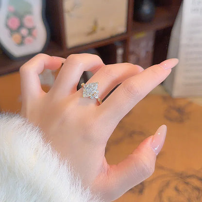 3.01 ct Floral Marquise-Cut Lab-Grown Diamond Ring in 18K Yellow Gold