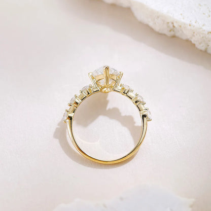 2.01 ct Stackable Marquise-Cut Lab-Grown Diamond Ring in 18K Yellow Gold