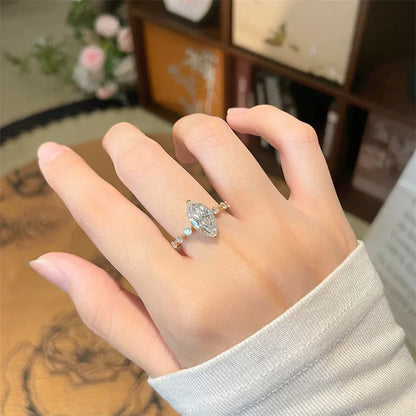 2.01 ct Stackable Marquise-Cut Lab-Grown Diamond Ring in 18K Yellow Gold
