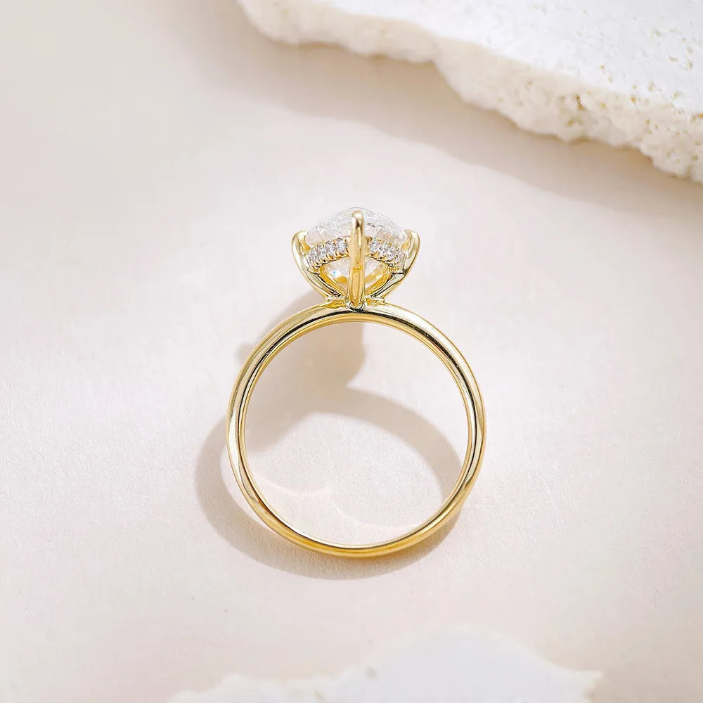 3.03 ct Minimalist Marquise-Cut Lab-Grown Diamond Ring in 18K Yellow Gold – APYFR0410-Y