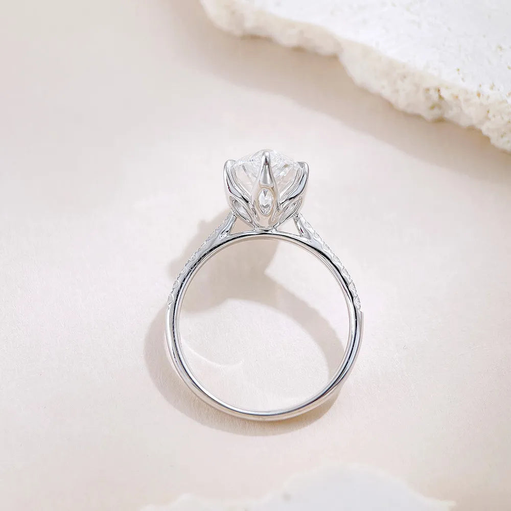 3.07 ct Marquise-Cut Lab-Grown Diamond Ring in 18K White Gold