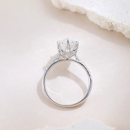 3.07 ct Marquise-Cut Lab-Grown Diamond Ring in 18K White Gold