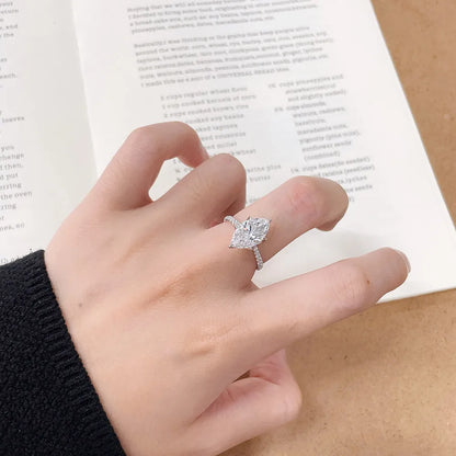 3.07 ct Marquise-Cut Lab-Grown Diamond Ring in 18K White Gold