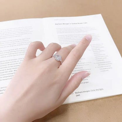 3.15 ct Vintage Four-Prong Round-Cut Lab-Grown Diamond Three-Stone Ring in 18K White Gold