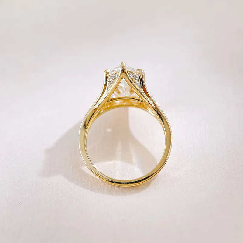 5.1 ct Vintage Marquise-Cut Lab-Grown Diamond Ring in 18K Yellow Gold – APYFR0420-Y