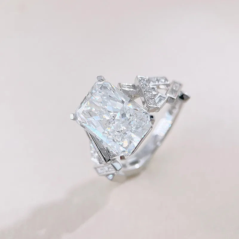 5.06 ct Celestial Radiant-Cut Lab-Grown Diamond Ring in 18K White Gold