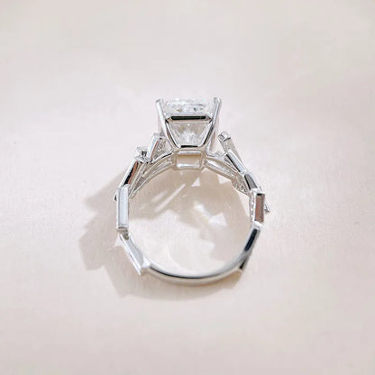 5.06 ct Celestial Radiant-Cut Lab-Grown Diamond Ring in 18K White Gold
