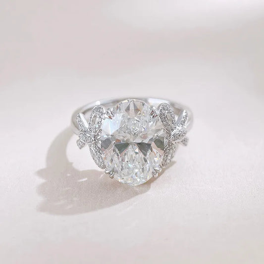 5.03 ct Bow Oval-Cut Lab-Grown Diamond Ring in 18K White Gold – APYFR0423-W
