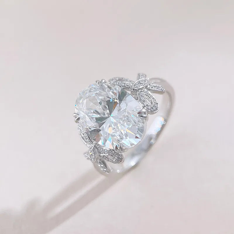 5.03 ct Bow Oval-Cut Lab-Grown Diamond Ring in 18K White Gold – APYFR0423-W