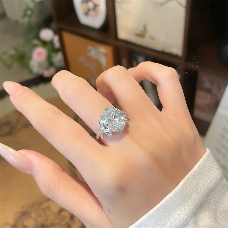 5.03 ct Bow Oval-Cut Lab-Grown Diamond Ring in 18K White Gold – APYFR0423-W